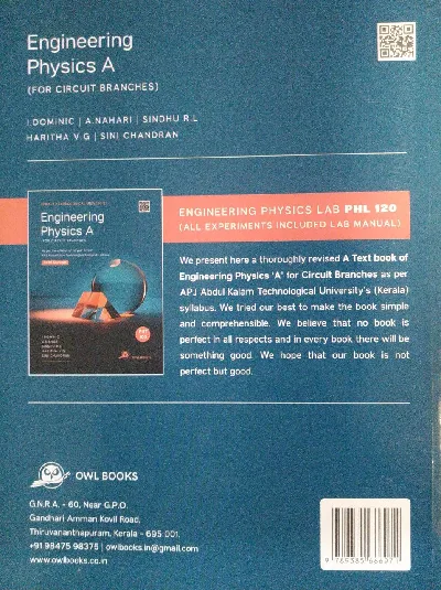 Engineering Physics A - For Circuit Branches - KTU Syllabus - PHT 100
