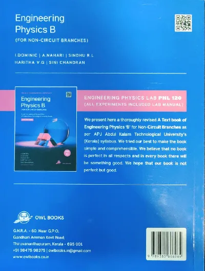 Engineering Physics B - For Non-Circuit Branches - For 1st Year Btech KTU Kerala
