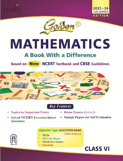 Class 6 - Golden Mathematics For CBSE Students -Latest Edition 2023-24