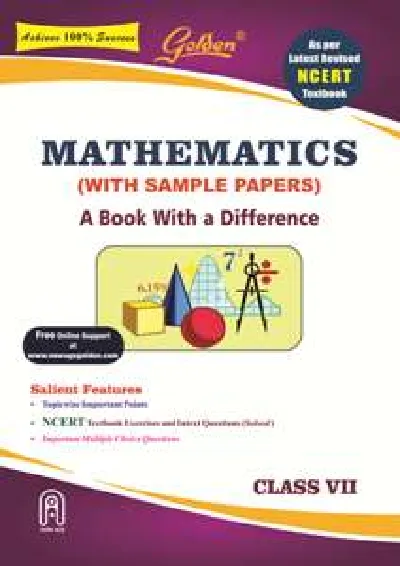 Class 7 - Golden Mathematics Guide For CBSE Students - Latest Edition