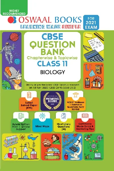 Plus One - Oswaal Biology Question Bank For CBSE Students - 2021 Edition