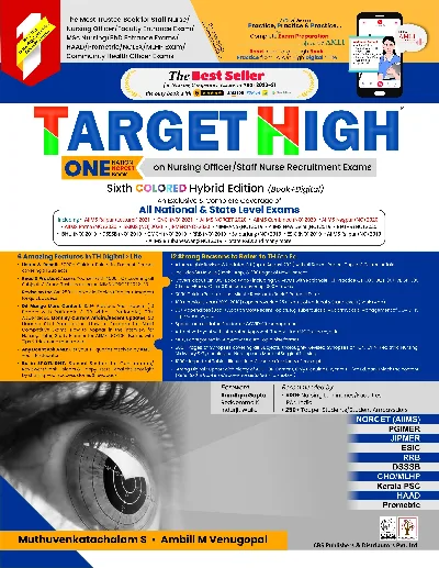 Target High 6th Colored Hybrid Edition  - Most Trusted Book For Nurses Recruitment Exams 2021
