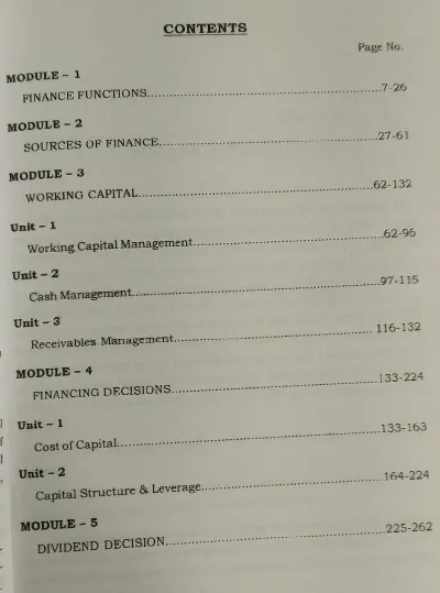 Financial Management - BBA Semester 4 - MG University