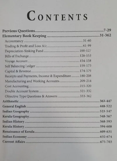 Divisional Accountant Rank File - New Pattern PSC Questions and Contents