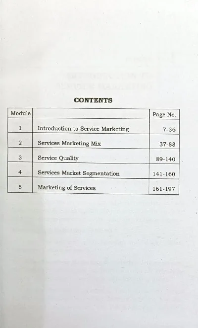 Service Marketing | Chandanraj SM | BCom Semester 4 - Optional Core 2 - MG University