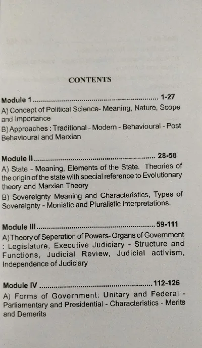 Introduction to Political Science | BA Political Science Complementary Course Semester 1&2 | Calicut University