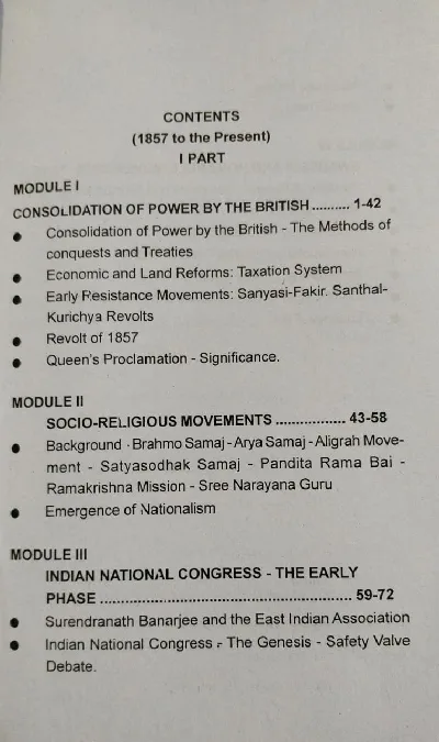 Modern Indian History | BA History Complementary Semester 1,2,3&4 | Calicut University