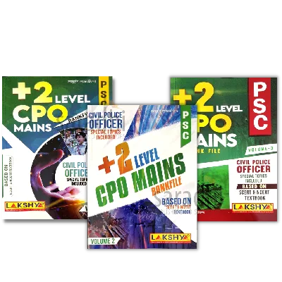 Kerala PSC Plus Two Level CPO Mains Rank File | Set of 3 Volumes | Lakshya Publications