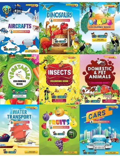 Kids Colouring Book (Set of 10 Colouring Books) | Colouring Series Grade 1