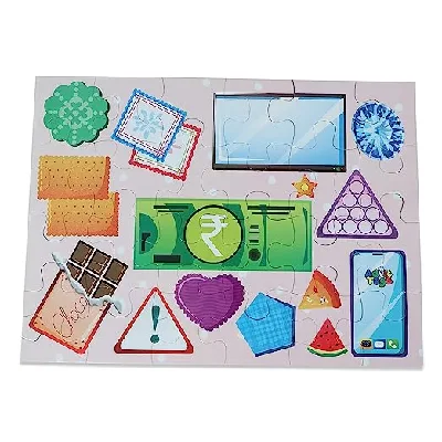 Jigsaw Puzzle (24 Piece + Book Inside) - Shapes 