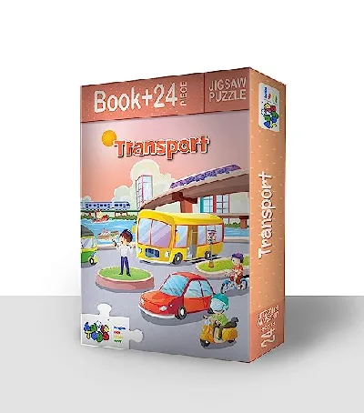 Jigsaw Puzzle (24 Piece + Fun Fact Book Inside) Transport 