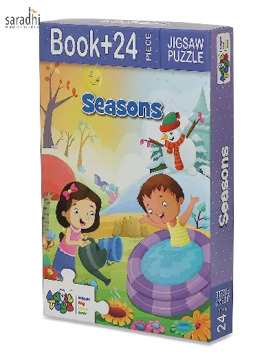 Jigsaw Puzzle (24 Piece + Fun Fact Book Inside) Seasons