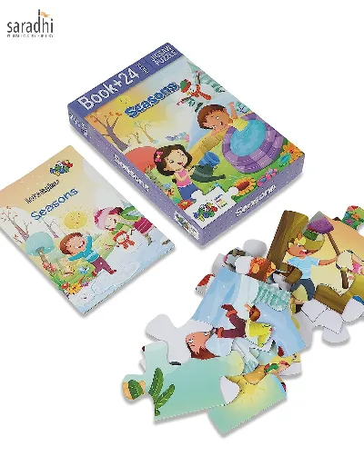 Jigsaw Puzzle (24 Piece + Fun Fact Book Inside) Seasons