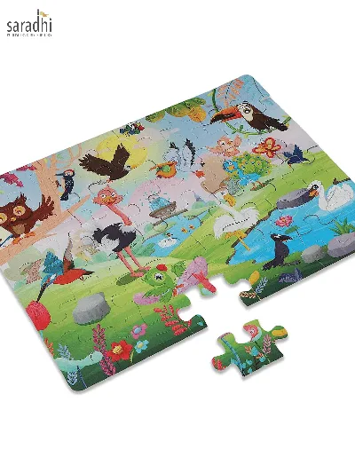Jigsaw Puzzle (48 Piece + Fun Fact Book Inside) Birds
