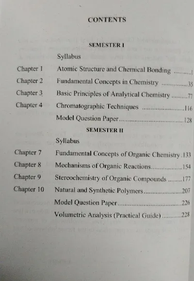 Complementary Chemistry for First Year Students | Semester 1&2 , MG University