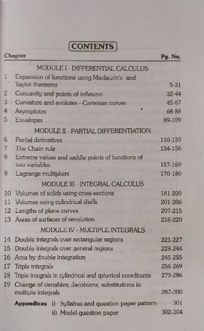 Mathematics Calculus: Differential Calculus, Partial Differentiation, Integral Calculus, Multiple Integrals | BSc Semester 3, MG University