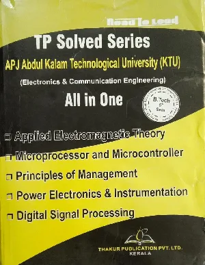 TP Solved Series Electrical & Electronics Engineering  All in One B.TECH Semester 5 ( KTU )