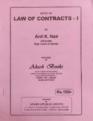 Law of Contracts-I - Anil K Nair (Notes)