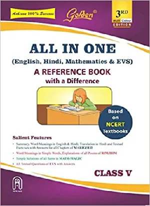 Class 5 - Golden All In One (English, Hindi, Mathematics & EVS) Guide For CBSE Students - Latest Edition