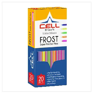 Cell Frost Ball Pen (Pack of 20 blue ink pens)