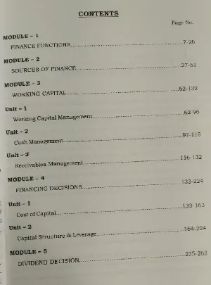 Financial Management - BBA Semester 4 - MG University