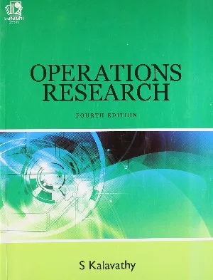 Operations Research 4th Edition : S Kalavathy