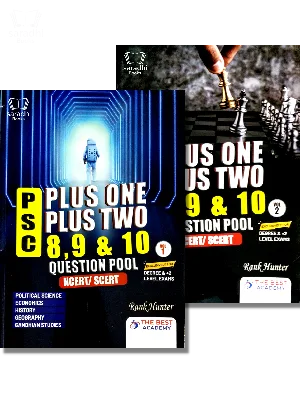 PSC Plus One Plus Two 8,9&10 Question Pool NCERT/SCERT Rank Hunter | Set of 2 Volumes | Kerala PSC | The Best Academy