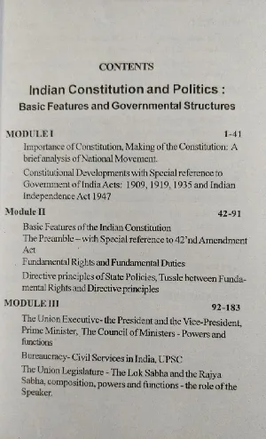 Indian Constitution And Politics | BA Political Science Complementary Course Semester 1&2 | Calicut University
