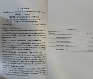 Text Book of Complementary Statistics BSc, Semester 4 | Ramakrishna Pillai | MG University