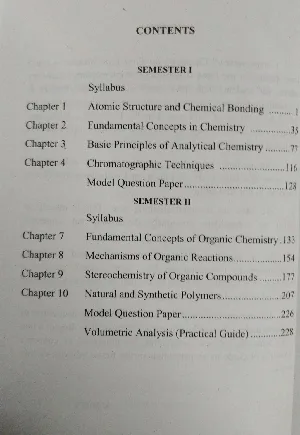 Complementary Chemistry for First Year Students | Semester 1&2 , MG University